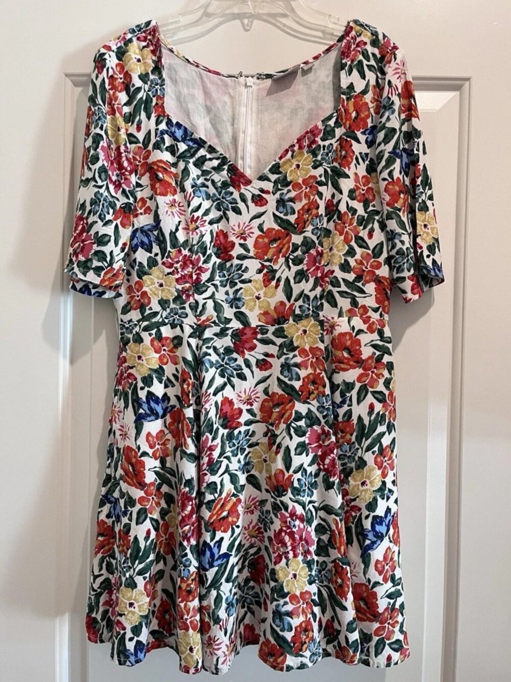 eShakti Women’s Size 6 Floral Fit & Flare Dress Lined Cottagecore Garden Romance